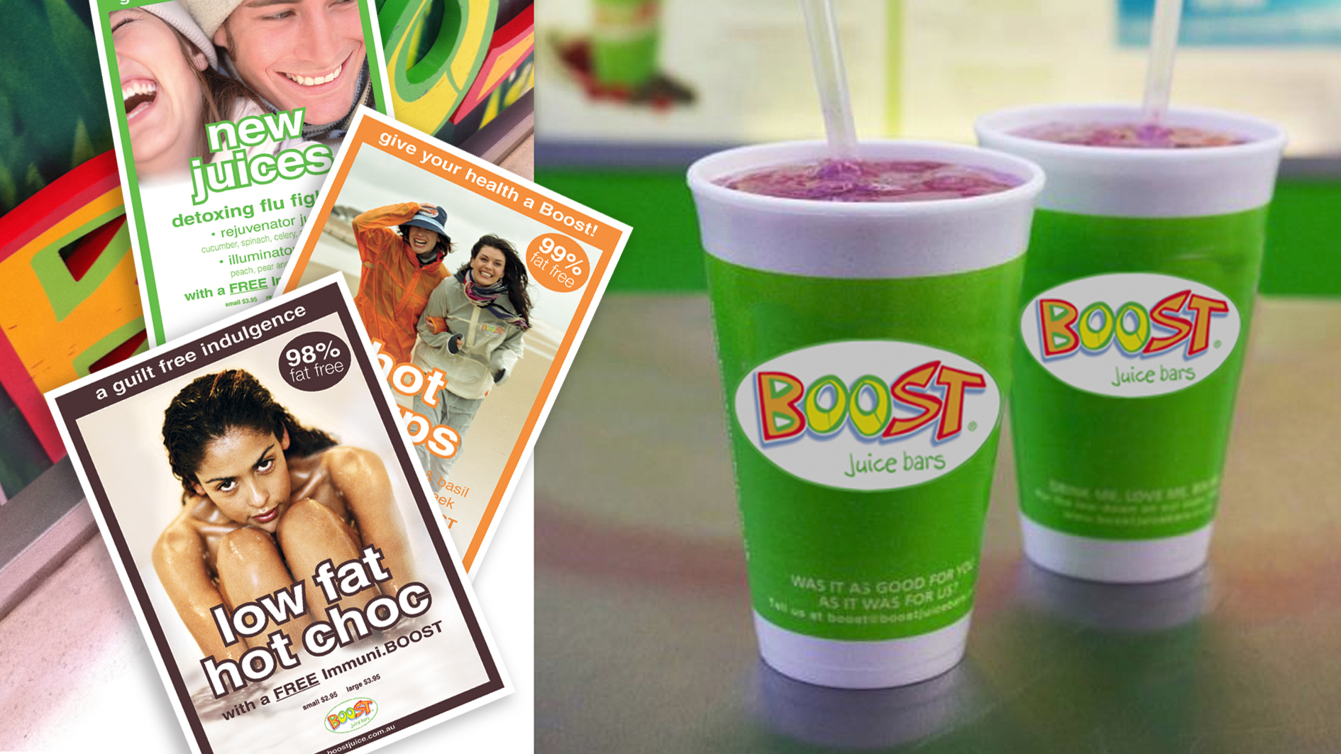 Toothpicks Creative We created the Boost Juice Bars Brand Melbourne